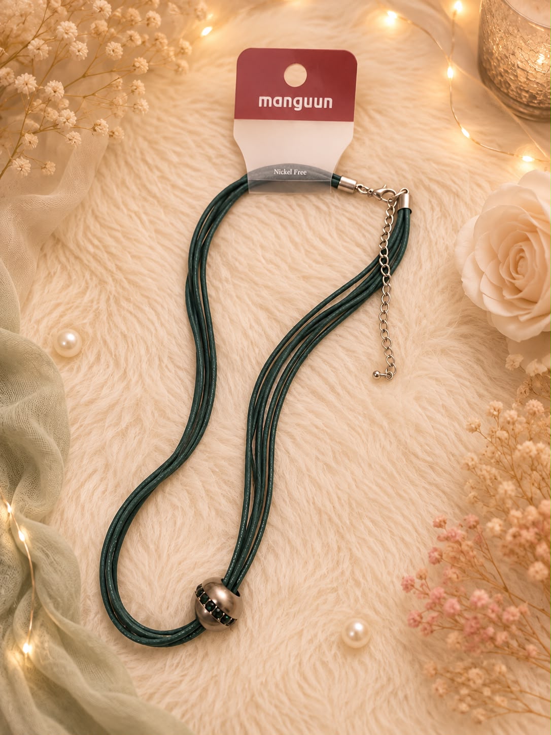 Bottle Green Neckpiece