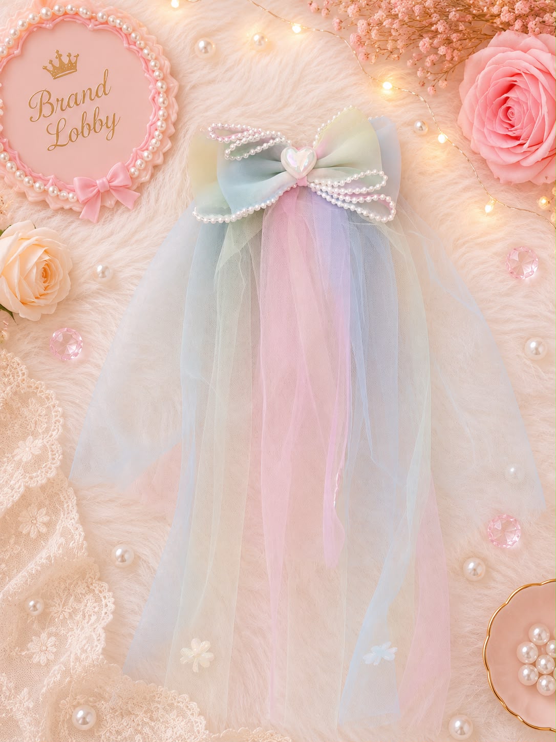 Pearl Heart Bow