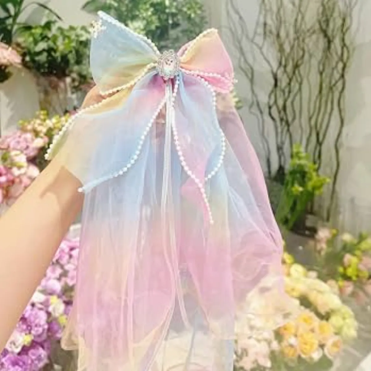 Frozen multi long fairytale bow