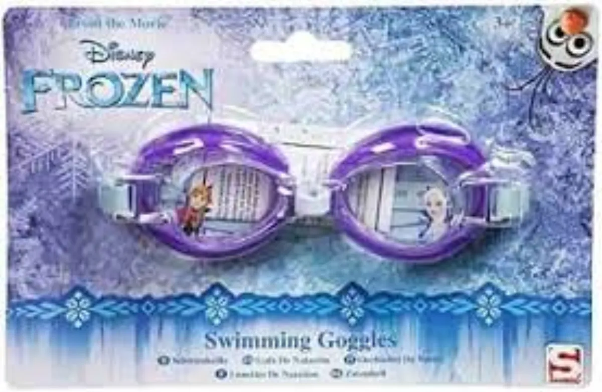 Frozen swimming goggles