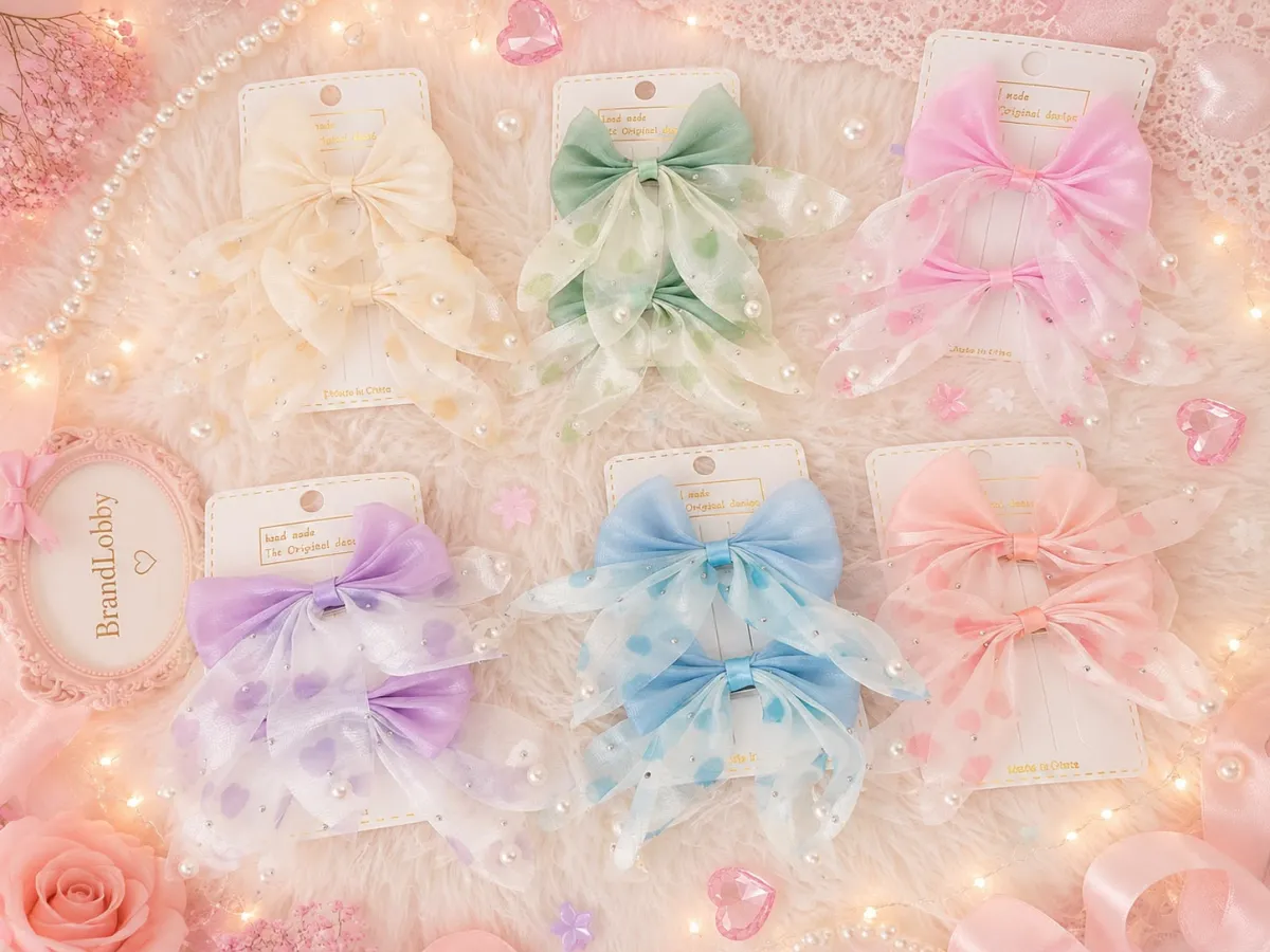 Printed bows pair